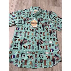 RSVLTS Parks and Recreation Shirt Mens Large Leslie Knope JJ's Diner Stretch